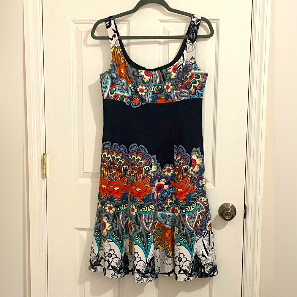 Nine West Floral Navy Blue Dress 6